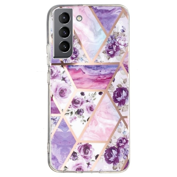 Marmormotiv Samsung Galaxy S22 Plus skal - Lila Blomma Marmormotiv Samsung Galaxy S22 Plus skal - Lila Blomma