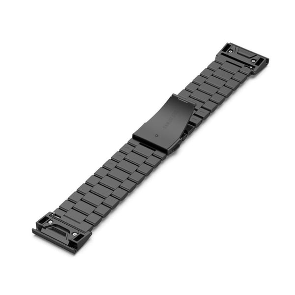 Garmin Fenix 5 yksinkertainen ruostumattomasta teräksestä valmistettu ranneke - Musta