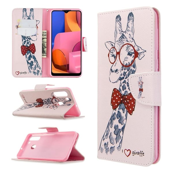 Wonderland Samsung Galaxy A21 flip deksel - Giraffe Wonderland Samsung Galaxy A21 flip deksel - Giraffe