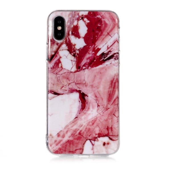 iPhone Xs Max beskyttelses deksel av TPU med IMD marmor printet mønster - stil G
