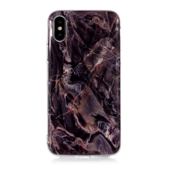iPhone Xs Max beskyttelses deksel av TPU med IMD marmor printet mønster - stil O