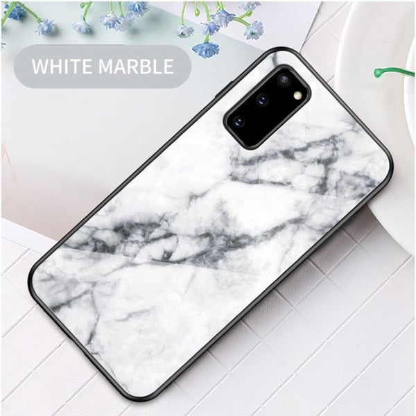 Fantasy Marble Samsung Galaxy S20 deksel - Hvit