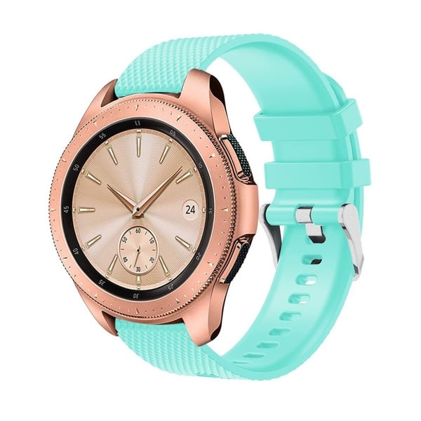 Samsung Galaxy Watch (42mm) Silikon Klokkereim Erstatning - Cyan