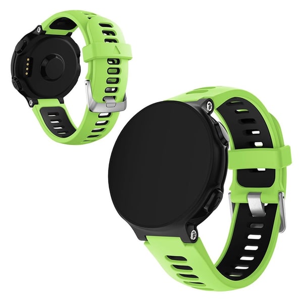 Garmin Forerunner 735XT / 220 / 230 / 235 / 620 / 630 silikone Urrem - Grøn / Sort Garmin Forerunner 735XT / 220 / 230 / 235 / 620 / 630 silikone Urrem - Grøn / Sort