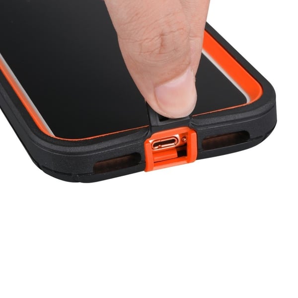 iPhone Xs Max beskyttelses deksel av plast og TPU - Svart Og Oransje