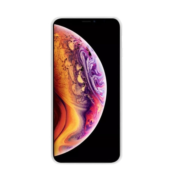 NXE iPhone Xs Max beskyttelses deksel av herdet glass og TPU - Hvid