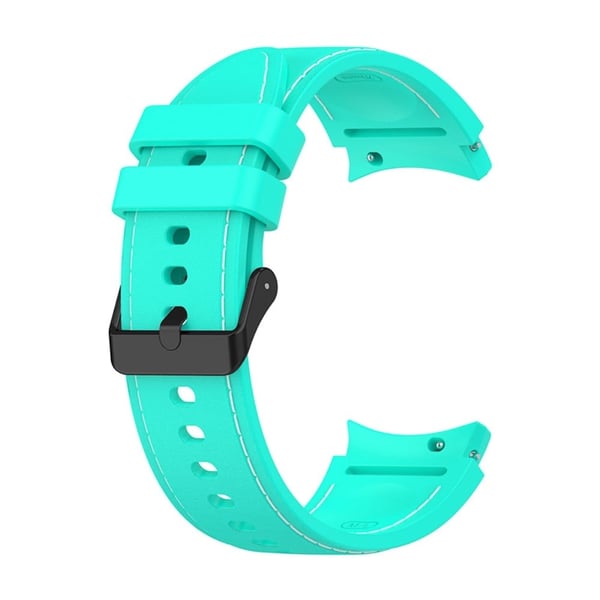 Samsung Galaxy Watch 5 / 4 klokkerem i silikon med svart spenne - Grønn / Hvit Størrelse: L