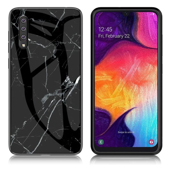 Fantasy Marble Samsung Galaxy A50 deksel - Svart Fantasy Marble Samsung Galaxy A50 deksel - Svart