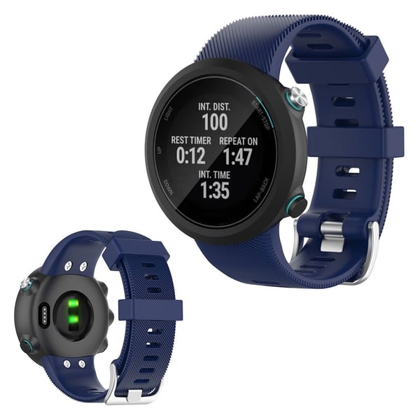 Garmin Swim 2 / Forerunner 45 / 45S holdbar silikon klokkereim - Dark Blue