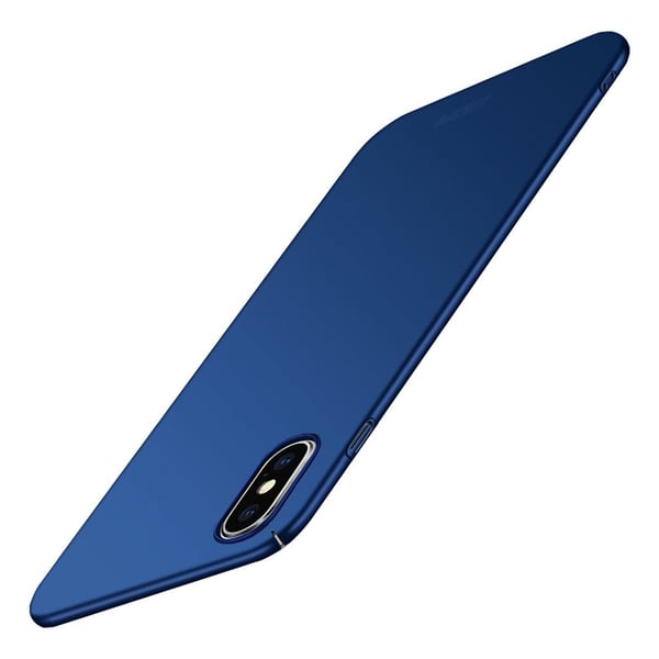 MOFI iPhone XS beskyttelses deksel av hard plastikk med matt overflate - blå