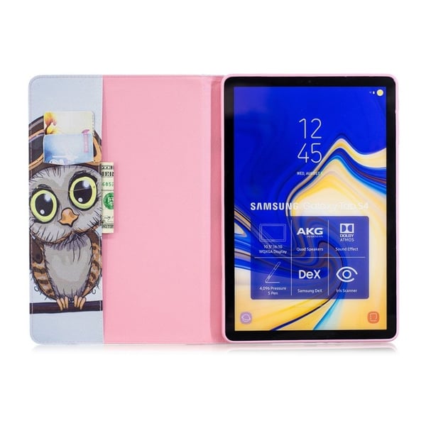 Samsung Galaxy Tab S4 PU-läderfodral med mönster - Vacker Uggla