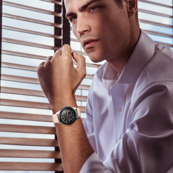 Samsung Galaxy Watch (42mm) ekte skinn klokkereim - Pink
