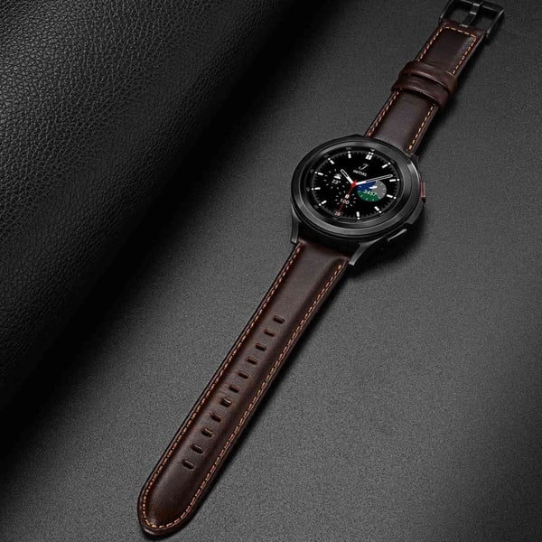 22 mm DUX DUCIS Universal klokkerem i skinn - Kaffe