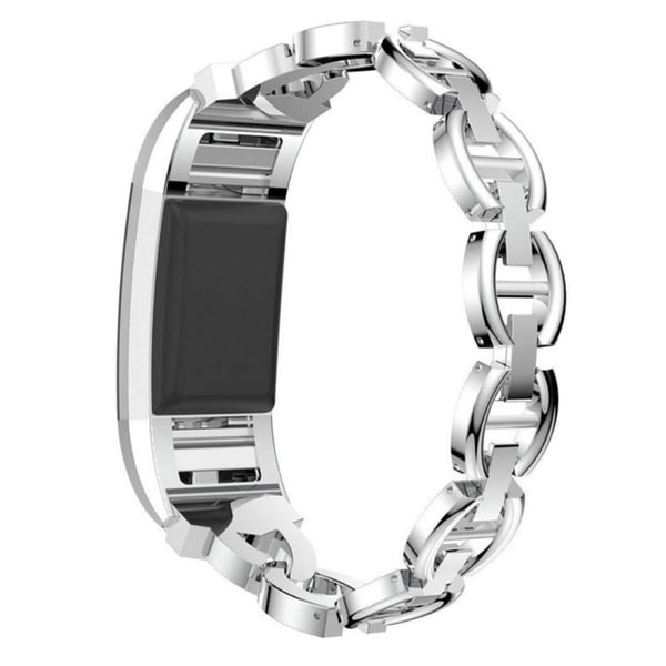 Fitbit Charge 2 klockarmband med strassdekor - Silver Fitbit Charge 2 klockarmband med strassdekor - Silver