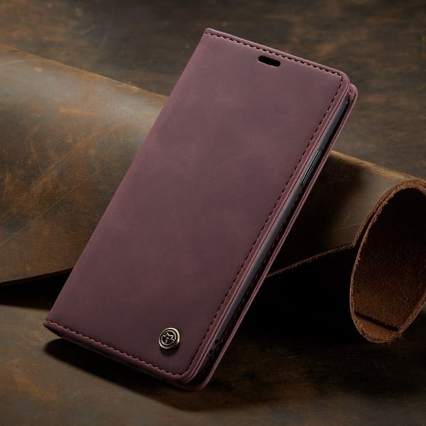 CaseMe iPhone 11 Vintage Etui - Vinrød