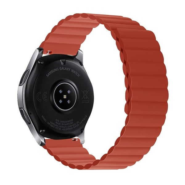 Silikon klokkerem med magnetisk lås Samsung Galaxy Watch 5 (44mm) / (40mm) / Pro - Rød