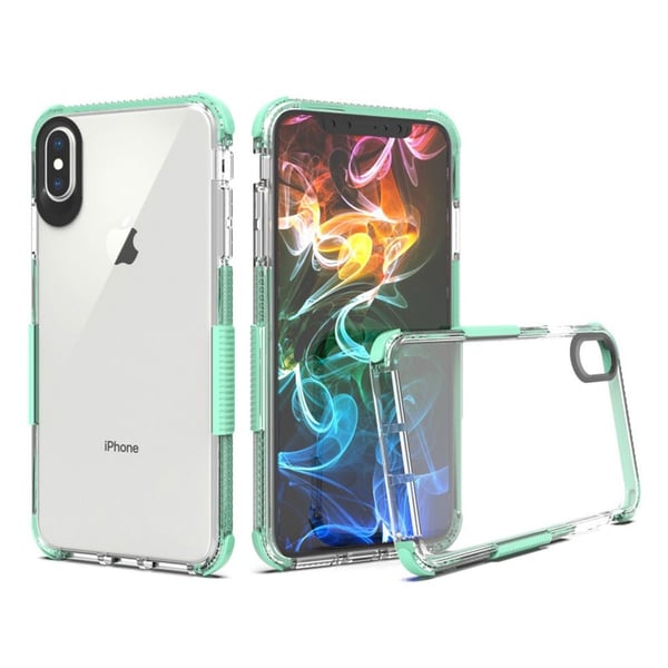 iPhone Xs Max soft case i kontrastfarve - Cyan iPhone Xs Max soft case i kontrastfarve - Cyan