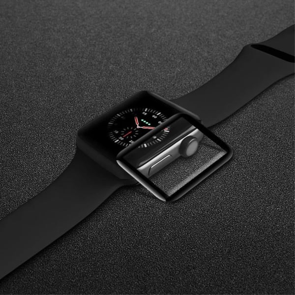 Apple Watch Series 4 40mm 3D heltäckande klock lins skydd av äkta 9H härdat glas - Transparent