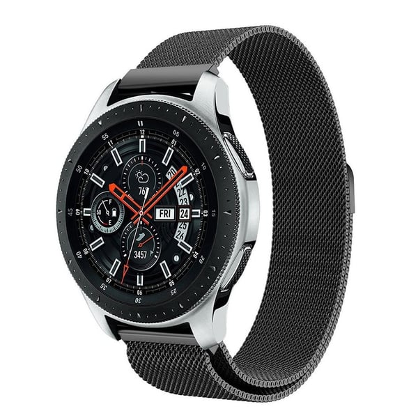 Samsung Galaxy Watch (46mm) milanese ruostumaton teräs kellon vaihdettava ranneke magneetilla - Musta Samsung Galaxy Watch (46mm) milanese ruostumaton teräs kellon vaihdettava ranneke magneetilla - Musta