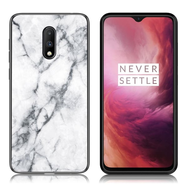 Fantasy Marble OnePlus 7 kuoret - Valkoinen