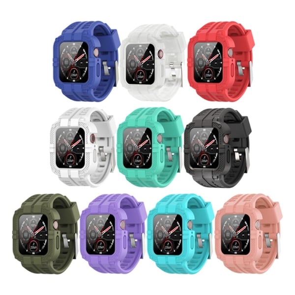 Apple Watch Series 8 (41mm) armour style klockarmband och fodral i silikon - Transparent