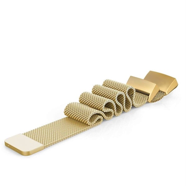 Fitbit Charge 3 erstatnings urrem i metal med milamesiske masker - str. L, Guld