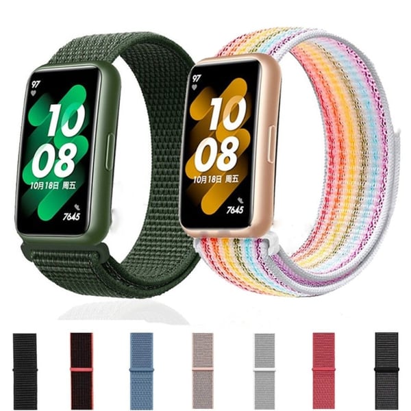 Huawei Band 7 nylonkellohihna - Vihreä
