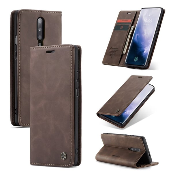 CaseMe OnePlus 7 Pro Vintage Etui - Kaffe