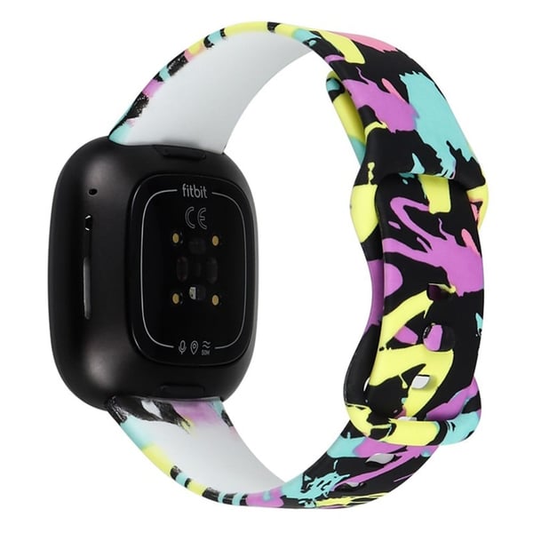 Fitbit Sense 2 / Versa 4 klokkerem i silikon med kult mønster - Stilistiske Malingsflekker