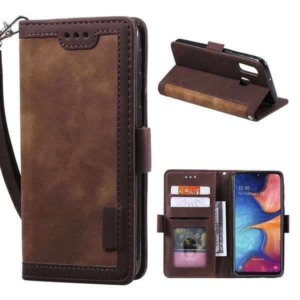 Surburbian Samsung Galaxy A20e flip etui - Brun Surburbian Samsung Galaxy A20e flip etui - Brun