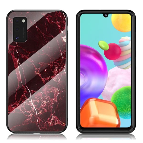 Fantasy Marmor Samsung Galaxy A41 skal - Röd Fantasy Marmor Samsung Galaxy A41 skal - Röd