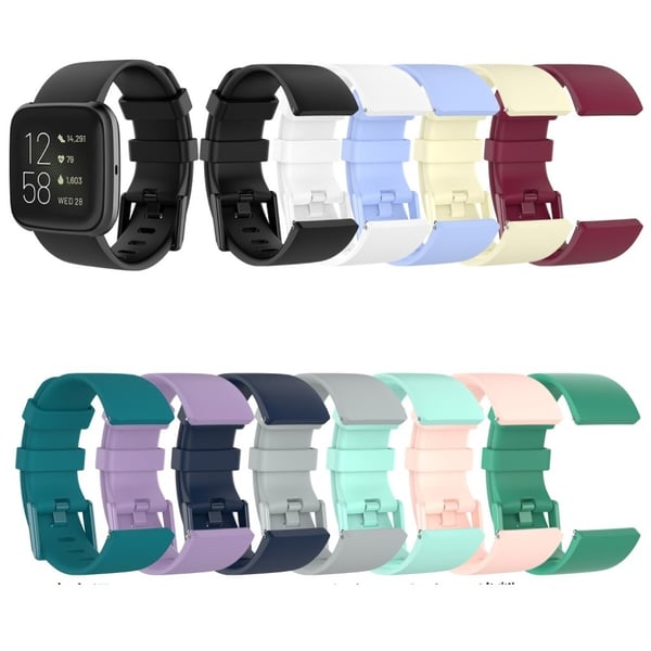Fitbit Versa 2 / Versa Lite silikone Urrem - Hvid / Størrelse: L