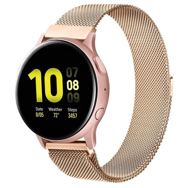 Samsung Galaxy Watch 5 (44mm) / (40mm) / Pro milanesisk klokkerem med magnetisk spenne - Rose Gull