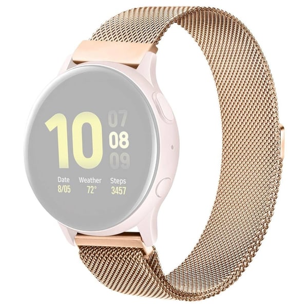 Samsung Galaxy Watch 5 (44mm) / (40mm) / Pro milanesisk klokkerem med magnetisk spenne - Rose Gull