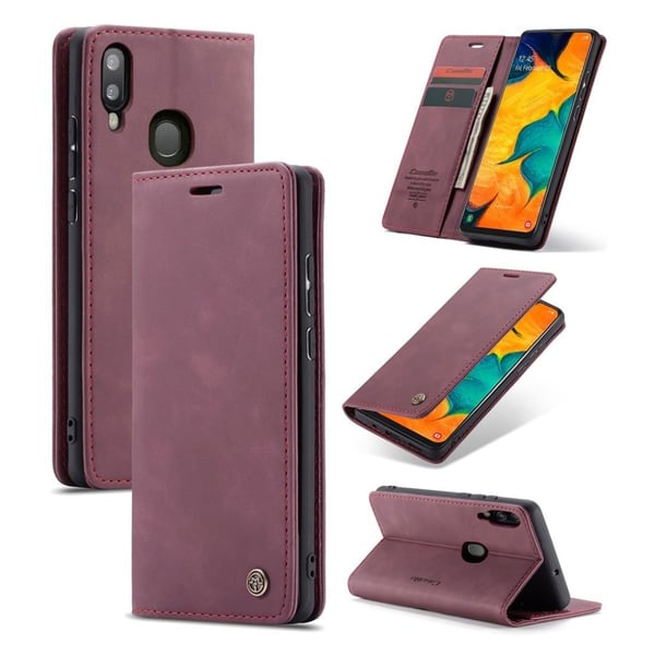 CaseMe Samsung Galaxy A40 Vintage Etui - Rød CaseMe Samsung Galaxy A40 Vintage Etui - Rød
