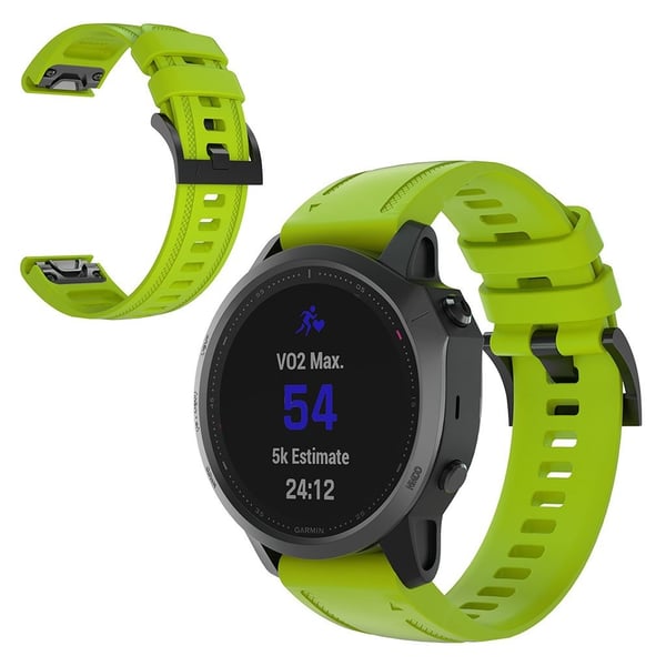 Garmin Fenix 6S silikone Urrem - Gulgrøn Garmin Fenix 6S silikone Urrem - Gulgrøn