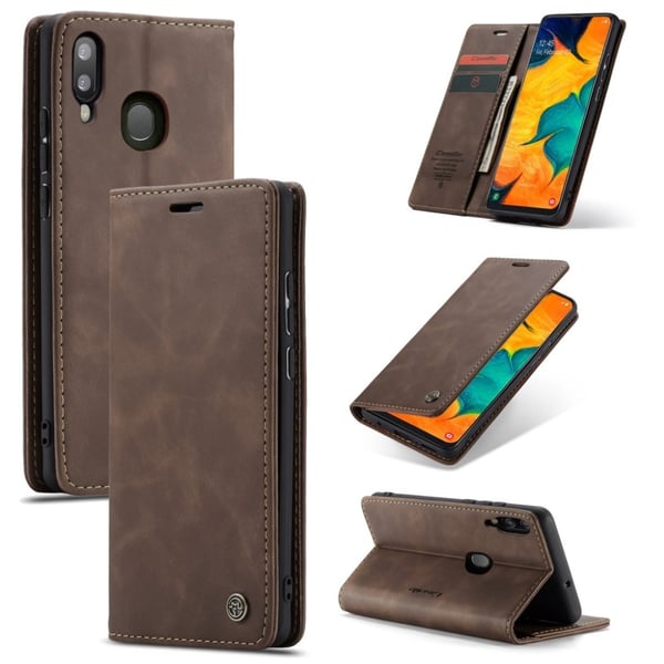 CaseMe Samsung Galaxy A40 Vintage Etui - Kaffe