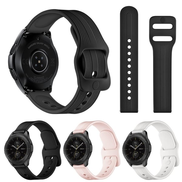 Samsung Galaxy Watch (42mm) strek silikon klokkereim - Svart
