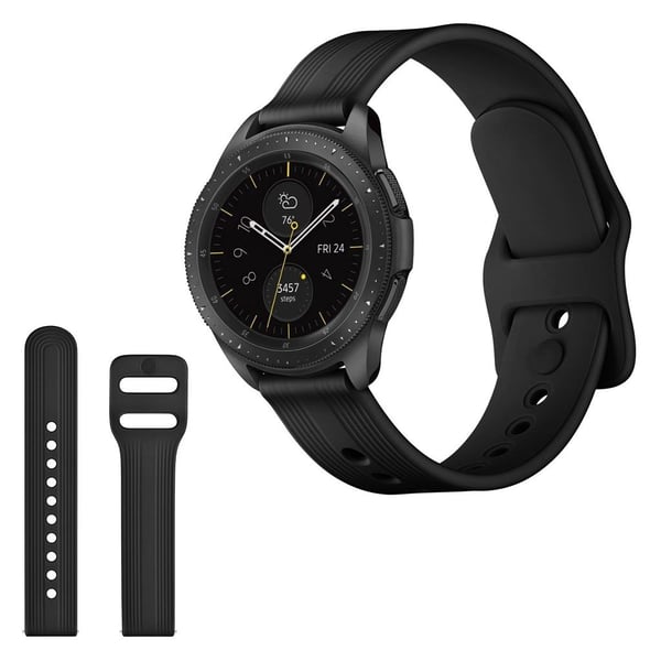 Samsung Galaxy Watch (42mm) strek silikon klokkereim - Svart