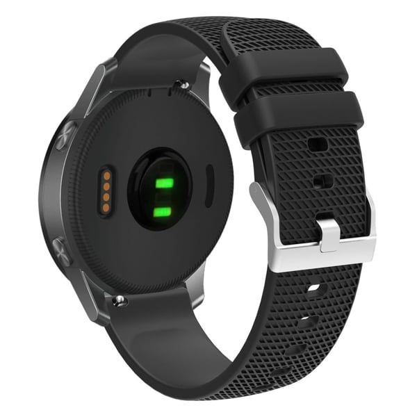 Samsung Galaxy Watch 5 / 5 Pro / Watch 4 teksturert klokkerem i silikon - Svart