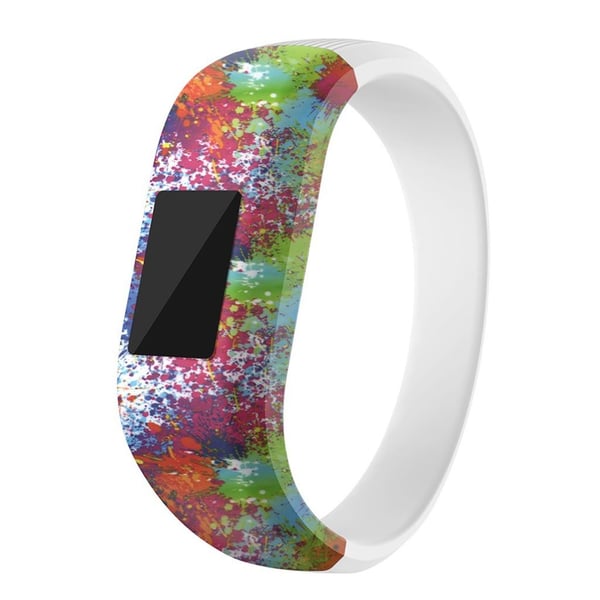 Garmin Vivofit JR erstatnings urrem i silikone med mønster - Farverig maleri Garmin Vivofit JR erstatnings urrem i silikone med mønster - Farverig maleri