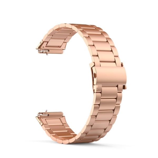 Huawei Band 7 urrem med tre perler i rustfritt stål - Rose Gull