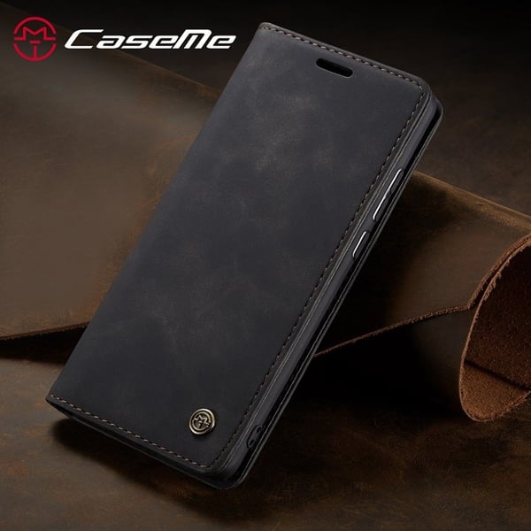 CaseMe vintage Samsung Galaxy A70 fodral - Svart