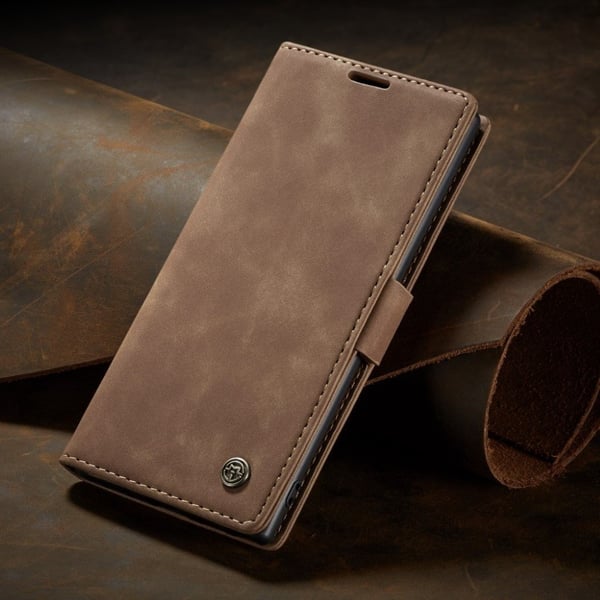CaseMe Samsung Galaxy Note 10 Vintage Etui - Lysebrun