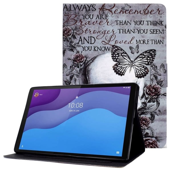 Lenovo Tab M10 (Gen 3) skinnveske med kult mønster - Hodeskalle
