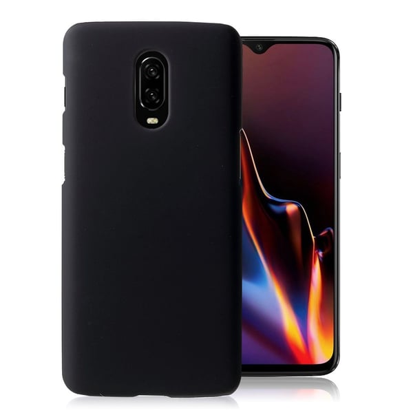 OnePlus 6T beskyttelses deksel av plastikk med matt overflate - svart