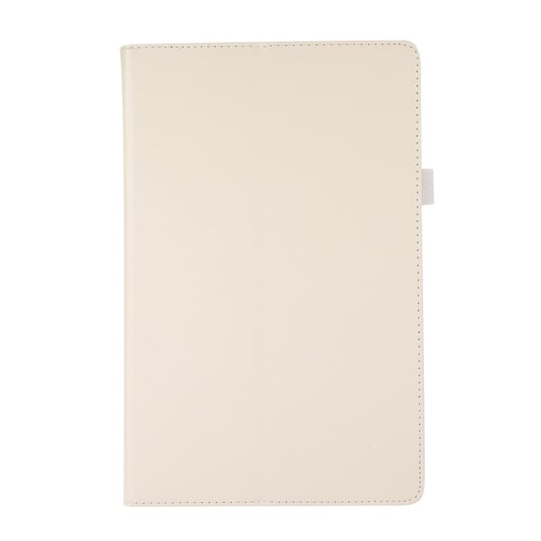 Sammenleggbart etui med Lichi-tekstur for Lenovo Tab M10 Plus (Gen 3) - Hvit