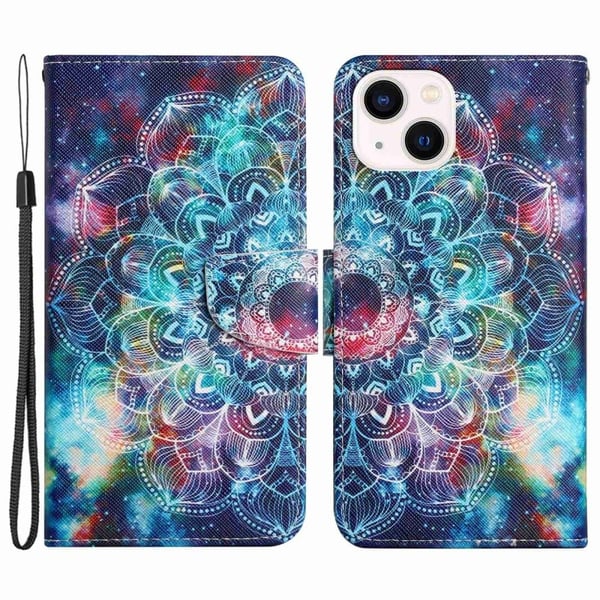 Wonderland iPhone 14 Plus Läppäkotelo - Starry Sky / Mandala
