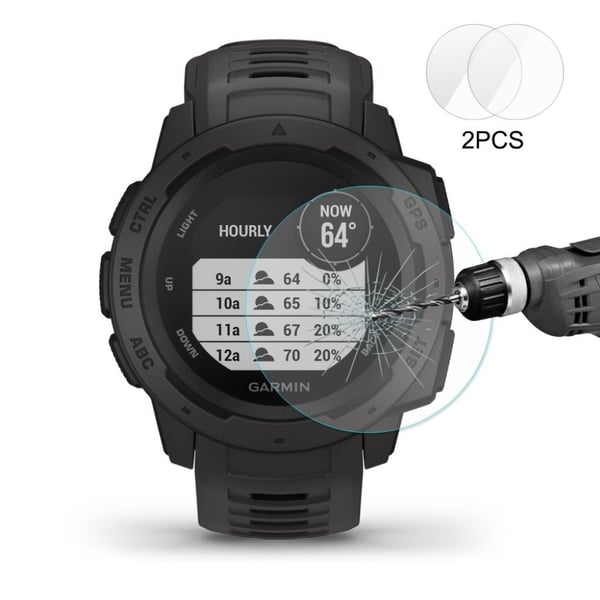 HAT PRINCE Garmin Instinct beskyttelses hinne av herdet glass - 2stk