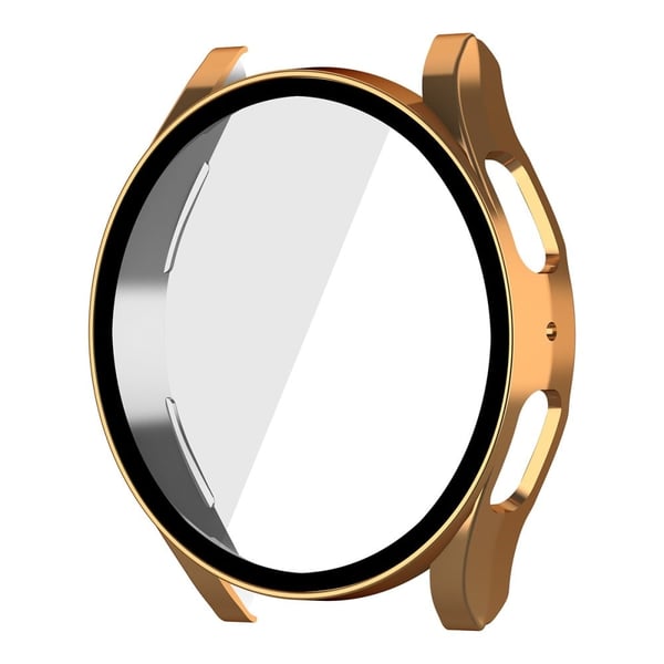 HAT PRINCE Samsung Galaxy Watch 5 (44 mm) deksel med skjermbeskytter i herdet glass - Rose Gull HAT PRINCE Samsung Galaxy Watch 5 (44 mm) deksel med skjermbeskytter i herdet glass - Rose Gull